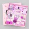 Accesorios para el cabello de niños coreanos pinza de tela para el cabello de bebé pinza BB de dibujos animados de princesa pinza para el cabello de corona anillo para el cabello set de caja de regalo pinza lateral