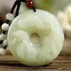 Pingente de Zodíaco de Jade Verde e Branco Jade Afegão Pingente de Colar de Jade Natural Fivela de Segurança Pingente de Jade Suprimento ao Vivo