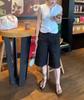 25718 Xin Da Ai Mei Yuan 2025 Verão Novo Estilo Coreano Moda Regata Sem Mangas Shorts de Cintura Alta Cinquenta Pontos para Mulheres Tendência
