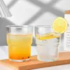 Copo de Bambu Celebridade da Internet Atacado Copo Criativo de Vidro Transparente com Canudo Copo Portátil Estilo Ins para Água com Tampa Copo de Café com Leite