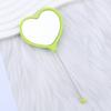 Espejo de Mango con Cuentas DIY Espejo de Mano para Maquillaje Espejo de Maquillaje Portátil de una Cara Espejo de Maquillaje de Plástico con Forma de Corazón Venta al por Mayor
