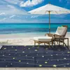 Esterilla Exterior Plegable Impermeable de Secado Rápido para Playa, Piscina y Jardín, Jacquard de Estrellas de PP para Exportación Transfronteriza