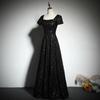 Vestido Negro para Cena de Reunión Anual para Mujer 2026 Estilo Nuevo Sencillo y Elegante Aspecto Adelgazante Vestido para Examen de Arte Coro para Damas Elegantes