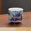 Guochao Xianglong Juego de Té de Cerámica de Una Olla Dos Tazas Tetera de Cerámica Tazón Tres Cai Taza Maestra Regalo de Acompañamiento para Negocios