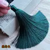Colgante de Nudo Chino de Rayón para Coche DIY de 12 cm con Borla de Bobina Bolsita Marcador de Libros Borla