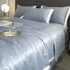 Juego de colcha de verano de cuatro piezas, colcha para aire acondicionado, núcleo de colcha delgado, colcha de enfriamiento de verano, lavable a máquina, seda de hielo de verano