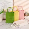 Bolso de mano mini a cuadros fresco para mujer, bolso vertical brillante para teléfono, bolso tipo cesta simple, único y moderno