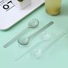 Cucharas Desechables Empaquetadas Individualmente para Uso Comercial, Cucharas de Postre de Plástico Engrosado, Cucharas Largas para Hielo y Gelatina, Al Por Mayor
