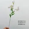 Flor Artificial de Lírio 3D Novo Estilo com 2 Cabeças, Toque Realista de Alta Qualidade para Decoração de Mesa de Jantar Sala de Estar em Casa, Adereço para Fotografia de Flores Artificiais
