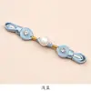 Hebilla Artesanal en Forma de Disco de Perla Estilo Retro Cheongsam Hanfu Traje Tang Hebilla de Disco Accesorios para Ropa Botón Decorativo Accesorios