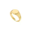 Anillo anillo de aleación ancho anillo liso simple anillo de tapa redonda moda transfronteriza joyería personalizada