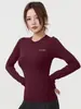 Ropa de Yoga Seleccionada Cuidadosamente en Stock, Camisa Deportiva de Manga Larga de Secado Rápido para Running y Fitness, Top Deportivo Elástico Ajustado para Pilates y Entrenamiento para Mujeres