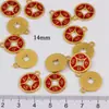 Imitación Arena Vietnamita Oro Gota Pintura al Óleo Chapado en Oro Colgante Pequeño Palabra Fu Conejo de Jade Pequeño Deslizante Accesorios diy Colgante Pequeño de Goteo