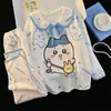 Pijamas para Padres e Hijos Otoño e Invierno 2025 Niñas y Niños Dibujos Animados Cuello Redondo Franela Manga Larga Casual Ropa de Casa