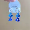 Pendientes de Flor Coloridos Dopamina Lindos Dulces Femeninos Corazón Pendientes Moda Nicho Diseño Versátil Pendientes Mayoreo