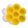 Caixa de suplemento alimentar para bebês de silicone com sete compartimentos, bandeja de gelo com sete compartimentos, 130g com tampa de silicone