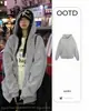 Abrigo de otoño para mujer 2026 nuevo estilo, artículo popular de moda de este año, sudadera gris con capucha, manga larga, top fino, estilo casual