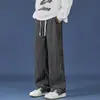 Jeans de Otoño 2023 para Hombre Nuevo Estilo Hong Kong Calle Alta Casual Pantalones Casuales Versátiles Marca de Tendencia Pantalones Largos Rectos para Hombre