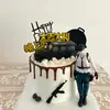 Decoración de pastel de pollo para cena de suerte arma de pollo caja vacía decoración para fiesta de cumpleaños niño pequeño enchufe
