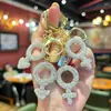 Llavero Creativo y Moderno de Arcilla con Pedrería para Niños y Niñas, Colgante de Bolso de Pareja con Diseño de Nicho