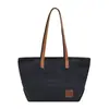 Bolsa de Lona Grande de Capacidad Estilo Retro para Mujer 2026 Nuevo Estilo ins Casual Simple Bolso de Hombro para el Trabajo Bolso de Axila