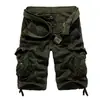 Venta al por mayor Ebay Pantalones Cortos Medianos de Camuflaje para Hombre Pantalones Sueltos con Múltiples Bolsillos de Solapa Pantalones Cargo Pantalones de Cinco Cuartos Pantalones de Talla Grande