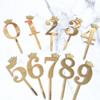 Decoración de Pastel de Cumpleaños Corona Pequeña Dorada con Brillantina Número Acrílico Adorno para Pastel Horneado Postre Vestir