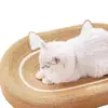 Nido con rascador de sisal para gatos resistente al desgaste migas integradas tablero de garra de gato redondo extragrande cuenco nido para gatos cuerda de cáñamo rascar no se pudre