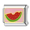 Pulseira Módulo Cereja Italiana Popular de Aço Titânio Transfronteiriça Fruta Aço Inoxidável Joia de Morango Feita à Mão Pulseira Criativa