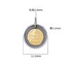 Colar com pingente lateral banhado a ouro amarelo de prata esterlina 925 Deus Xizang Xizang acessórios de brincadeira acessórios elementos pequenos
