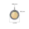 Colar com Pingente Pendurado Lateral Estilo Xizang Banhado a Ouro Prata de Lei 925 Acessório Elemento Pequeno