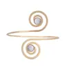 Anillo de Brazo Metálico Mariposa Flor Hojas Geométrico Nicho Diseño Avanzado Apertura Ajustable