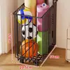 Cesta de Armazenamento para Tapete de Yoga Doméstica com Rodas Removível Multifuncional Rack de Armazenamento para Equipamentos de Fitness Racket de Badminton