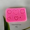 Marco de Fotos con Patrón Repujado Retro Forma Redonda Cuadrada Molde de Silicona Molde para Hornear Pasteles de Fondant DIY