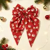 Fita de Laço com Estampa de Boneco de Neve e Papai Noel, Presilha de Mola, Homem de Gengibre Fofo, Presilha de Cabelo com Estampa de Árvore Verde