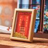 Artículos Decorativos Estilo Chino con Caracteres Chinos para la Buena Fortuna, Decoraciones de Pagodas, Marcos de Fotos Huecos Tridimensionales, Lingotes Atractores de Riqueza, Decoraciones de Escritorio Estilo Chino