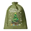 Bolsas de Arpillera Navideñas, Bolsas de Regalo para Fiestas Infantiles, Bolsas de Dulces de Lino con Cordón, Bolsas de Empaque de Regalo de Muñeco de Nieve Navideño