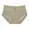 Estilo Francés Estilo Puro Deseo Encaje Plisado Pantalones Bombachos Ropa Interior para Mujer Cintura Media Algodón Bacteriostático Entrepierna Malla Calzoncillos Calados