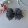Pinza para el pelo de Organza a cuadros con pliegues multicapa y diseño de lazo grande, Suave y atmosférico, Adecuado como accesorio para el cabello para el uso diario en el trabajo para mujeres