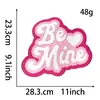 Día de San Valentín Xoxolove28Cm Parche Bordado para Toalla Parche Parche de Tela Bordada Sello Bordado