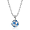 Collar Colgante de Fútbol Deportivo para Copa del Mundo 2026 de Venta Caliente Transfronteriza para Hombres y Mujeres Joyería Trendy Hip-Hop de Acero Inoxidable al por Mayor