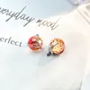 Brincos de Tarraxa Bola de Espelhos de Zircônia Colorida Gradiente em Liga de Titânio F-136 Titânio G23 Rosca Interna Brinco de Lábio de Zircônia Joias para Piercing