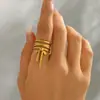 Anillo Transfronterizo Europeo y Americano, Anillo de Diseño Abierto Multicapa con Lazo de Lujo Ligero, Anillo Versátil de Gama Alta para el Dedo Índice