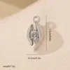 Material de accesorios de joyería semiacabados metal incrustado circonita animal marino colgante diy collar pulsera aretes colgante