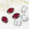 Diamante de Garra Acrílica Oval Blanco k Garra Única Diamante Cosido a Mano DIY Ropa Zuecos de Boda Materiales para Joyería Accesorios Venta al por Mayor