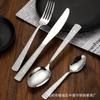 Nuevo Martillado Cuadrado Mango de Piel de Serpiente de Rusia Vajilla Cuchillo, Tenedor y Cuchara de Acero Inoxidable Hotel Restaurante Cuchillo y Tenedor para Bistec Estilo Occidental