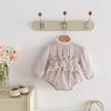 Vestido Floral para Bebé Transfronterizo Cuello de Encaje Falda de Pastel de Princesa Ropa Envolvente para Bebé Camisón para Recién Nacido