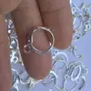 Pendientes Populares Transfronterizos, Clips para Orejas Redondos Lisos Simples con Grabado 925, Clips para Orejas de Cobre Estilo Francés, Joyería Hecha a Mano para DIY