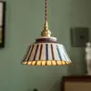 Luminária de cerâmica esmaltada colorida pintada à mão vintage, estilo medieval, adequada para pousadas, salões de chá, luminária de parede para cabeceira de quarto, luminária de restaurante com estética estilo Song