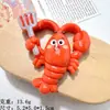 Cangrejo de Barbacoa Mediano y Grande DIY Creativo Funda Brillante para Teléfono Llavero Exquisitos Accesorios Pequeños de Resina Japoneses y Americanos Venta al por Mayor